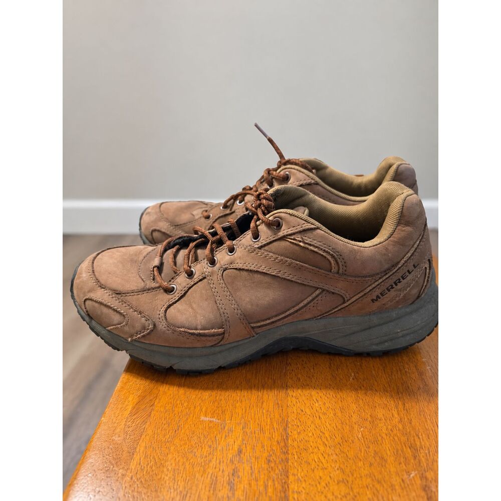 Merrell Men’s Meridian Leather Hiking Walking Shoes Brown Size 11.5